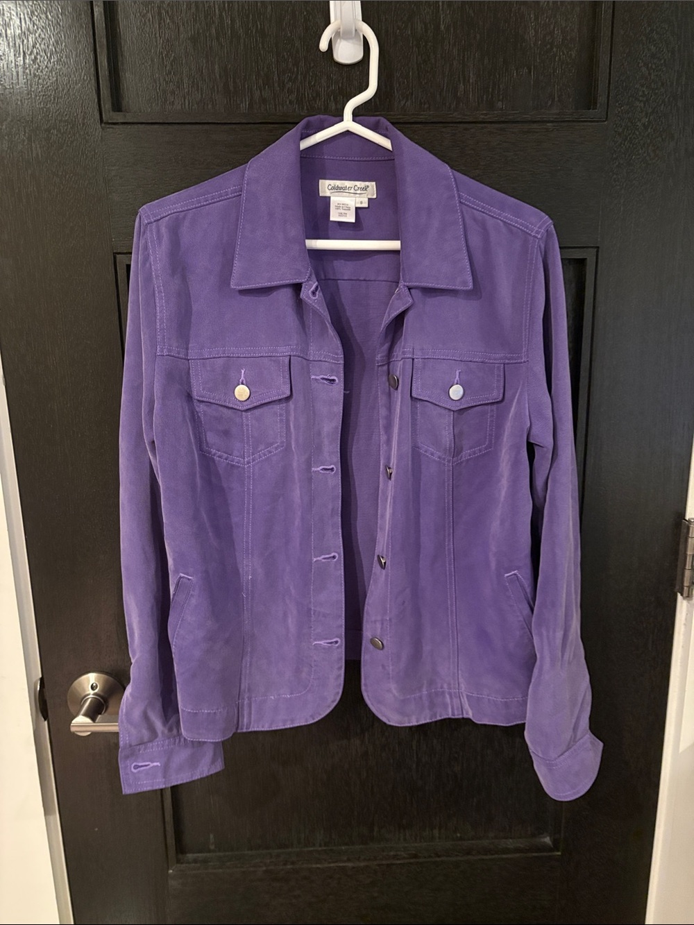 Coldwater Creek 100% Tencel (Lyocell) Jean-Style Jacket small purple